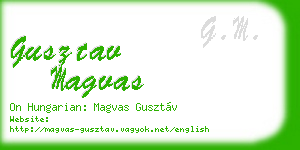 gusztav magvas business card